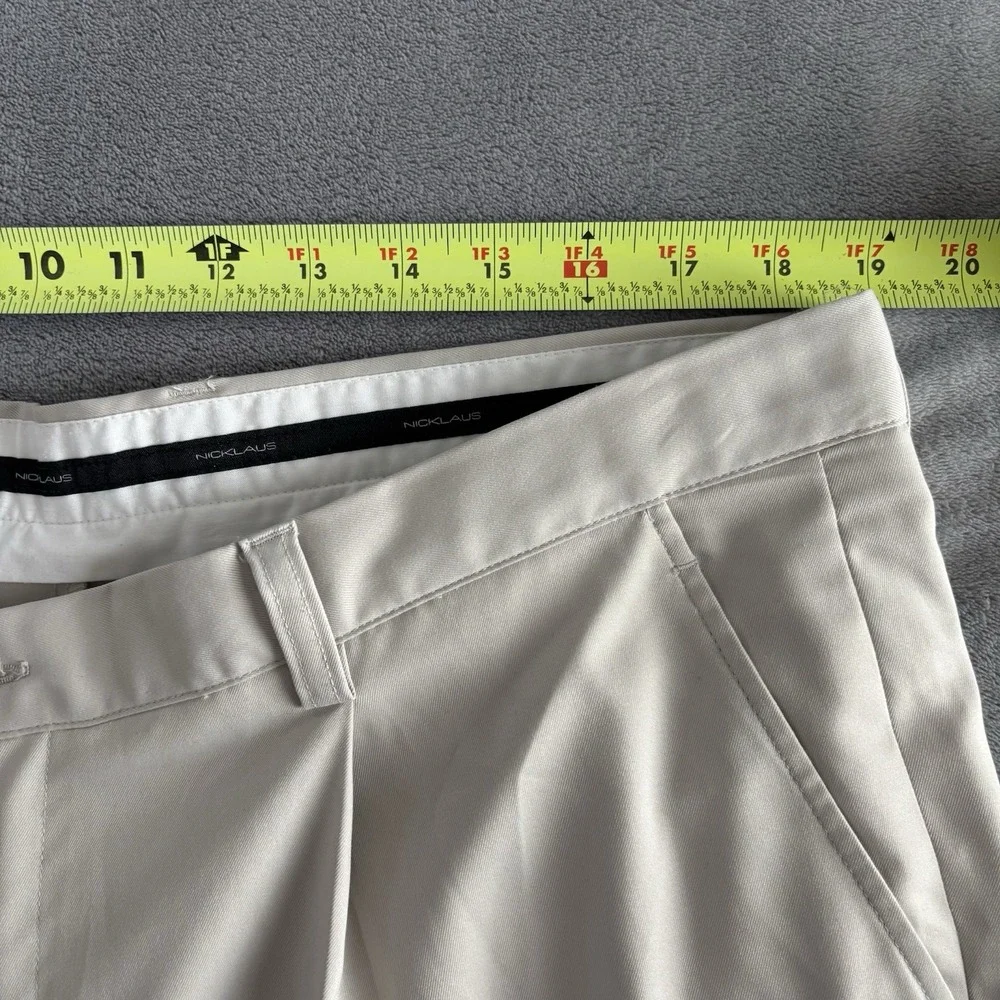 Jack Nicklaus Golf Pants Beige Pleated Dress Trousers Menswear 38x32‎